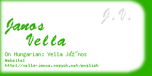 janos vella business card